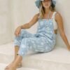 Summer Ocean Print V-Neck Short Romper - Beach Ready
